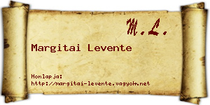 Margitai Levente névjegykártya